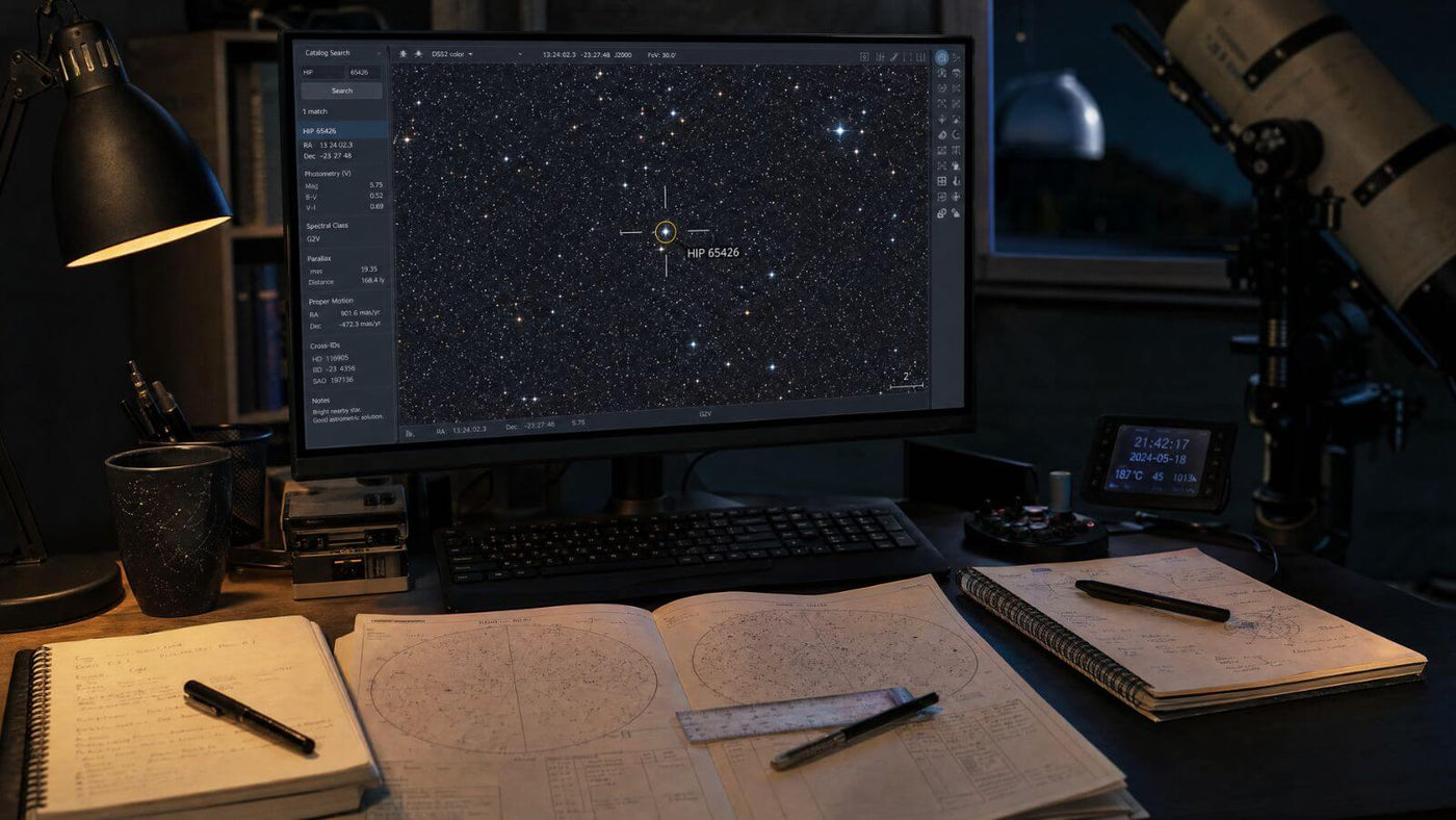 Astronomical star selection using the HIP catalog and a detailed star map