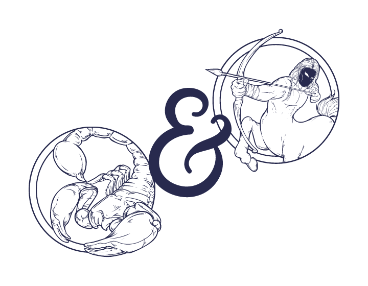 Scorpio and Sagittarius