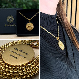 Personalized zodiac necklace - Gift Box